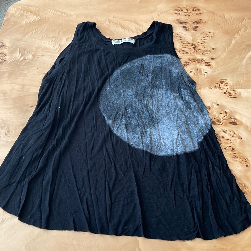 Black Open Back Tank Top